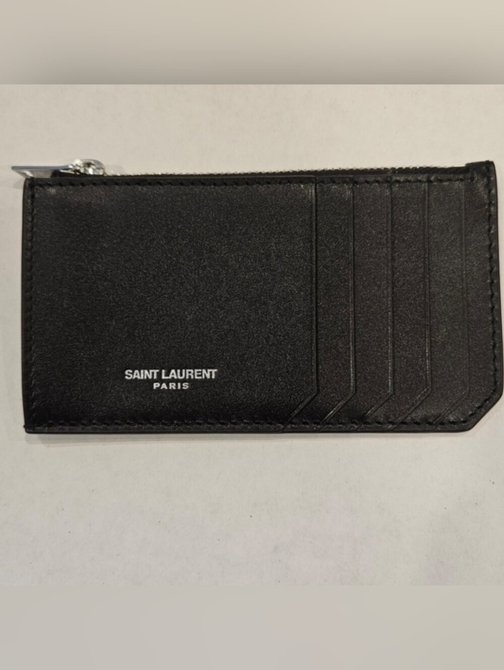 Saint Laurent Black Slim Leather Wallet